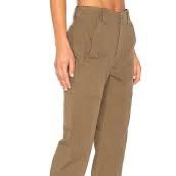 Revolve Vince Military Cotton Ankle Pants Olive Sz 2 30 W - Picture 3 of 9